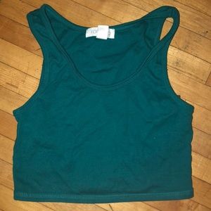 Teal cropped top